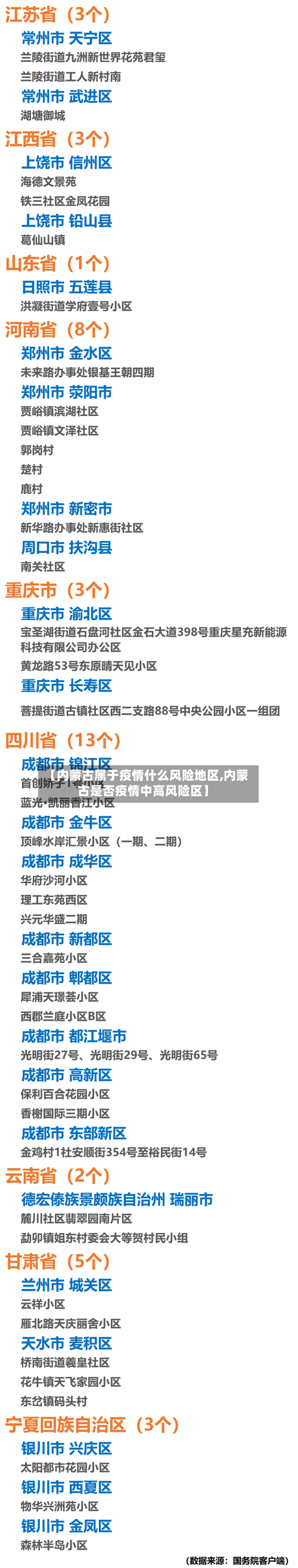 【内蒙古属于疫情什么风险地区,内蒙古是否疫情中高风险区】