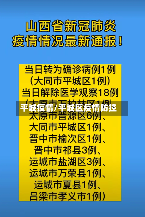 平城疫情/平城区疫情防控-第2张图片
