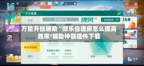 万能开挂辅助“微乐自建房怎么提高胜率!辅助神器插件下载-第3张图片