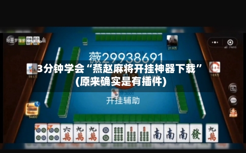 3分钟学会“燕赵麻将开挂神器下载”(原来确实是有插件)-第3张图片