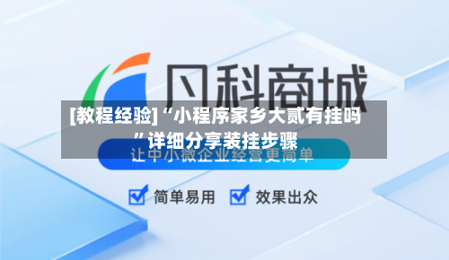 [教程经验]“小程序家乡大贰有挂吗”详细分享装挂步骤-第2张图片