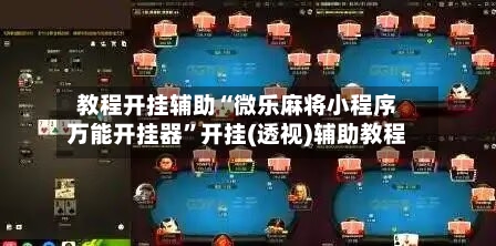 教程开挂辅助“微乐麻将小程序万能开挂器”开挂(透视)辅助教程-第2张图片