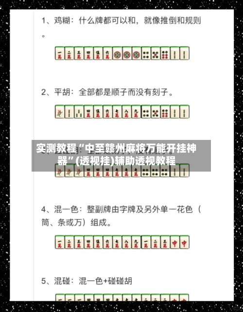 实测教程“中至赣州麻将万能开挂神器	”(透视挂)辅助透视教程-第2张图片