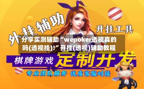 分享实测辅助“wepoker透视真的吗(透视挂)!	”开挂(透视)辅助教程-第2张图片
