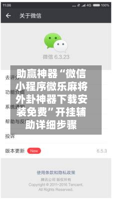 助赢神器“微信小程序微乐麻将外卦神器下载安装免费”开挂辅助详细步骤-第2张图片
