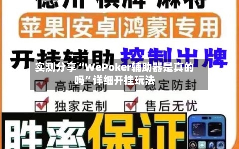实测分享“WePoker辅助器是真的吗”详细开挂玩法-第2张图片