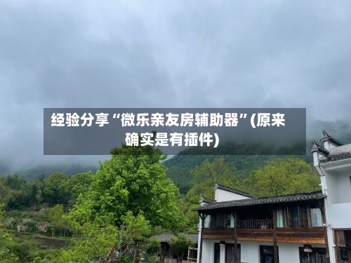 经验分享“微乐亲友房辅助器	”(原来确实是有插件)-第2张图片