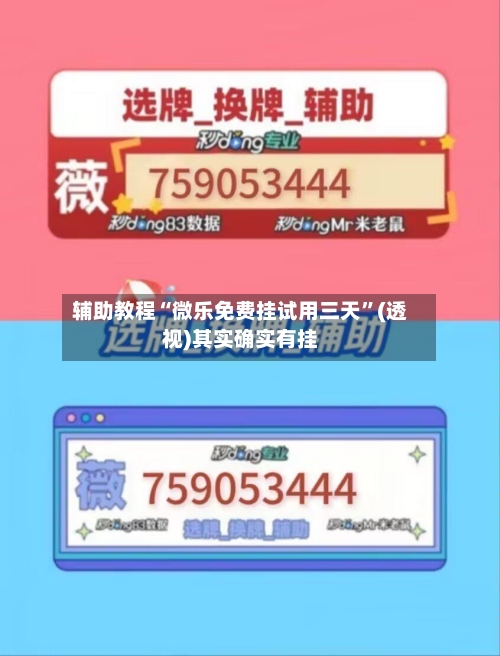 辅助教程“微乐免费挂试用三天	”(透视)其实确实有挂-第2张图片