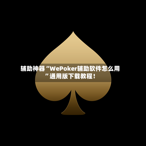 辅助神器“WePoker辅助软件怎么用”通用版下载教程！-第2张图片