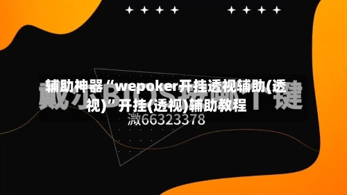 辅助神器“wepoker开挂透视辅助(透视)”开挂(透视)辅助教程-第3张图片