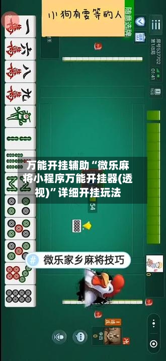 万能开挂辅助“微乐麻将小程序万能开挂器(透视)”详细开挂玩法-第2张图片