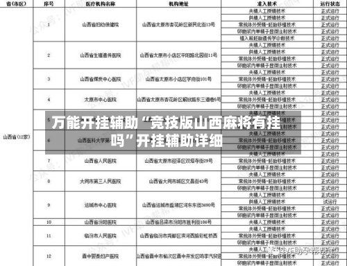 万能开挂辅助“竞技版山西麻将有挂吗”开挂辅助详细-第2张图片