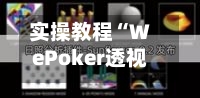 实操教程“WePoker透视插件挂	”(透视挂)辅助透视教程-第2张图片