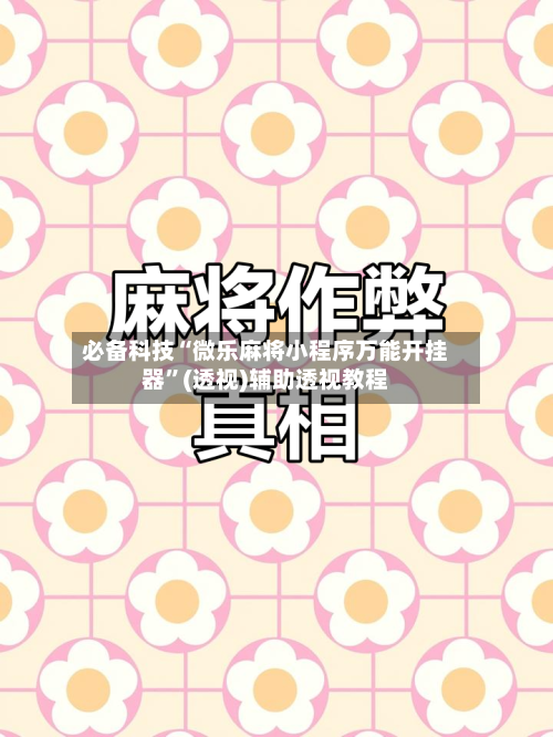 必备科技“微乐麻将小程序万能开挂器”(透视)辅助透视教程-第3张图片
