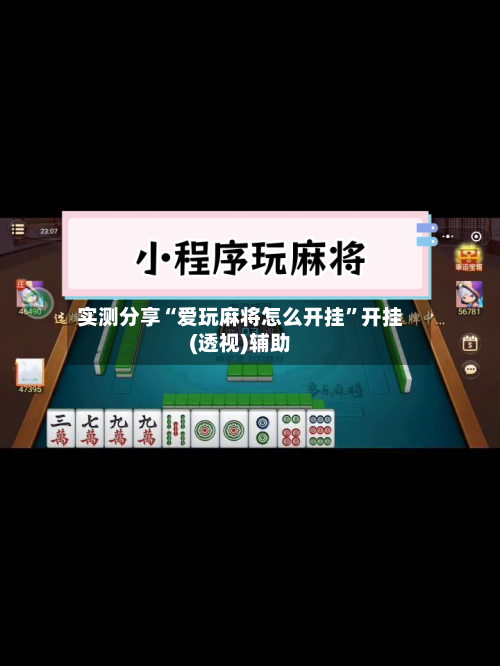 实测分享“爱玩麻将怎么开挂”开挂(透视)辅助-第3张图片