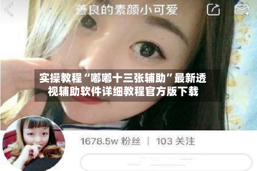 实操教程“嘟嘟十三张辅助”最新透视辅助软件详细教程官方版下载-第2张图片
