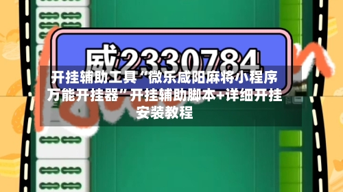 开挂辅助工具“微乐咸阳麻将小程序万能开挂器”开挂辅助脚本+详细开挂安装教程-第3张图片