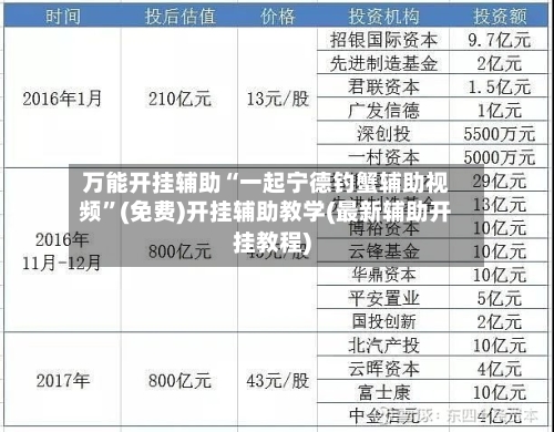 万能开挂辅助“一起宁德钓蟹辅助视频”(免费)开挂辅助教学(最新辅助开挂教程)-第2张图片
