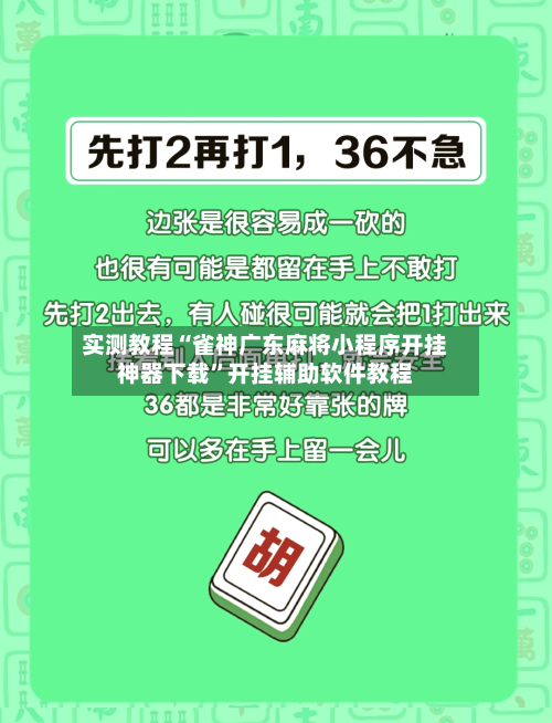 实测教程“雀神广东麻将小程序开挂神器下载”开挂辅助软件教程-第2张图片