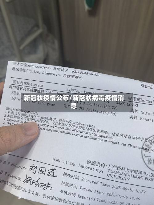 新冠状疫情公布/新冠状病毒疫情消息