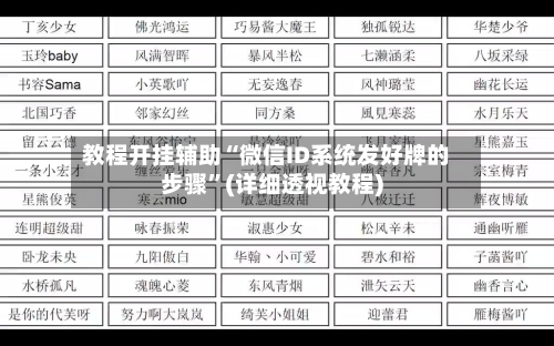 教程开挂辅助“微信ID系统发好牌的步骤”(详细透视教程)-第2张图片