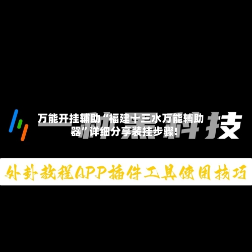 万能开挂辅助“福建十三水万能辅助器	”详细分享装挂步骤!-第3张图片
