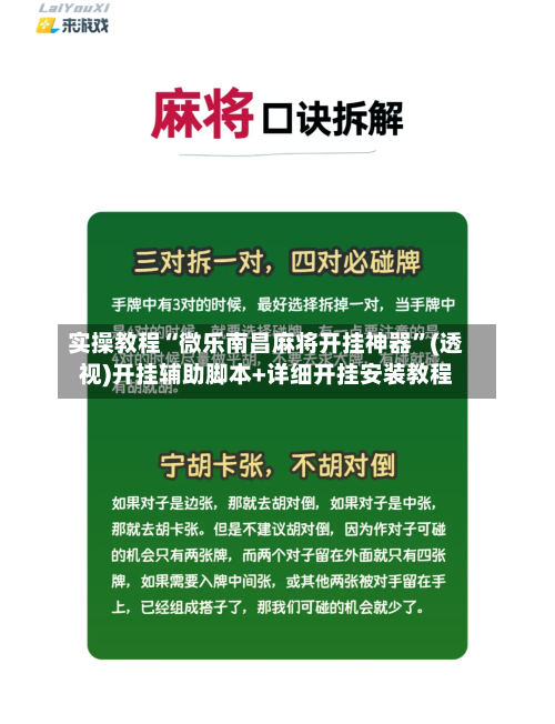 实操教程“微乐南昌麻将开挂神器	”(透视)开挂辅助脚本+详细开挂安装教程-第2张图片