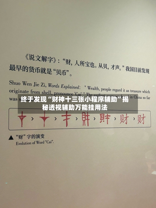 终于发现“财神十三张小程序辅助	”揭秘透视辅助万能挂用法-第3张图片
