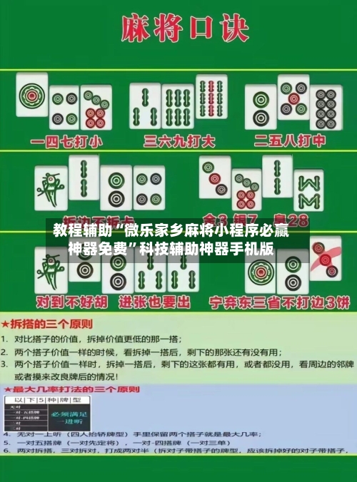 教程辅助“微乐家乡麻将小程序必赢神器免费”科技辅助神器手机版-第2张图片