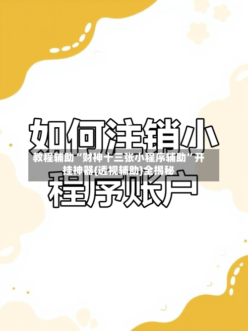 教程辅助“财神十三张小程序辅助”开挂神器{透视辅助}全揭秘-第2张图片
