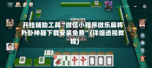 开挂辅助工具“微信小程序微乐麻将外卦神器下载安装免费”(详细透视教程)-第2张图片