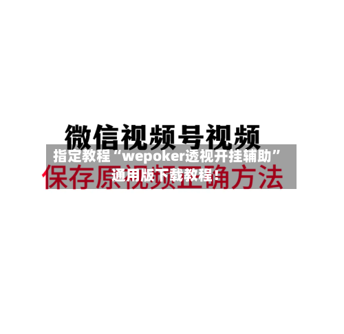 指定教程“wepoker透视开挂辅助”通用版下载教程！-第3张图片