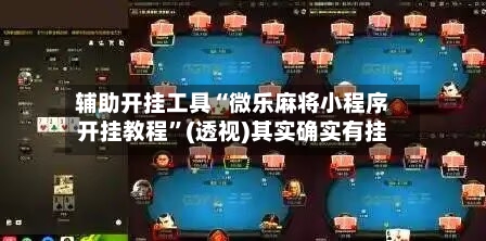 辅助开挂工具“微乐麻将小程序开挂教程	”(透视)其实确实有挂-第2张图片