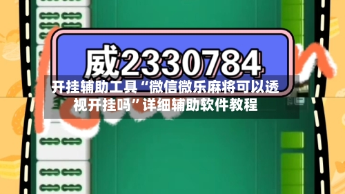 开挂辅助工具“微信微乐麻将可以透视开挂吗”详细辅助软件教程
