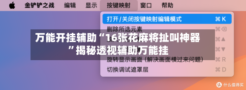 万能开挂辅助“16张花麻将扯叫神器”揭秘透视辅助万能挂-第3张图片