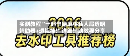 实测教程“一起宁德麻将私人局透明辅助器+透视挂!	”详细辅助教程分享-第2张图片