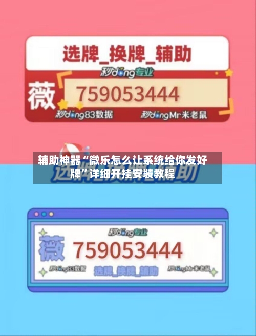 辅助神器“微乐怎么让系统给你发好牌”详细开挂安装教程-第3张图片