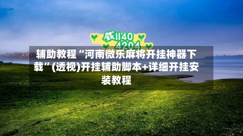 辅助教程“河南微乐麻将开挂神器下载”(透视)开挂辅助脚本+详细开挂安装教程-第3张图片