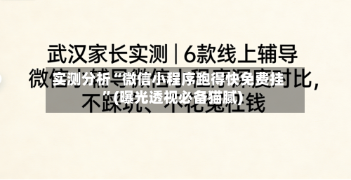 实测分析“微信小程序跑得快免费挂”(曝光透视必备猫腻)-第2张图片