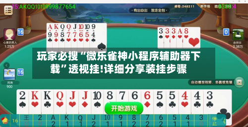 玩家必搜“微乐雀神小程序辅助器下载”透视挂!详细分享装挂步骤-第3张图片