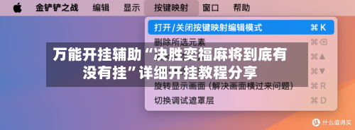 万能开挂辅助“决胜奕福麻将到底有没有挂”详细开挂教程分享-第2张图片