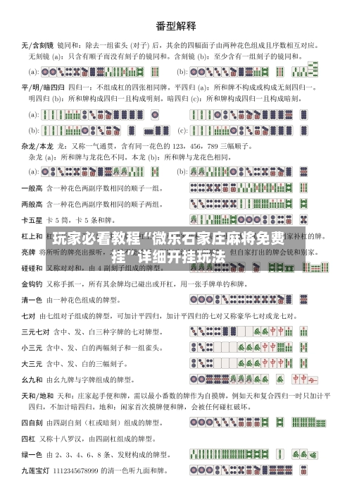 玩家必看教程“微乐石家庄麻将免费挂”详细开挂玩法-第2张图片
