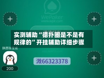 实测辅助“德扑圈是不是有规律的”开挂辅助详细步骤-第2张图片