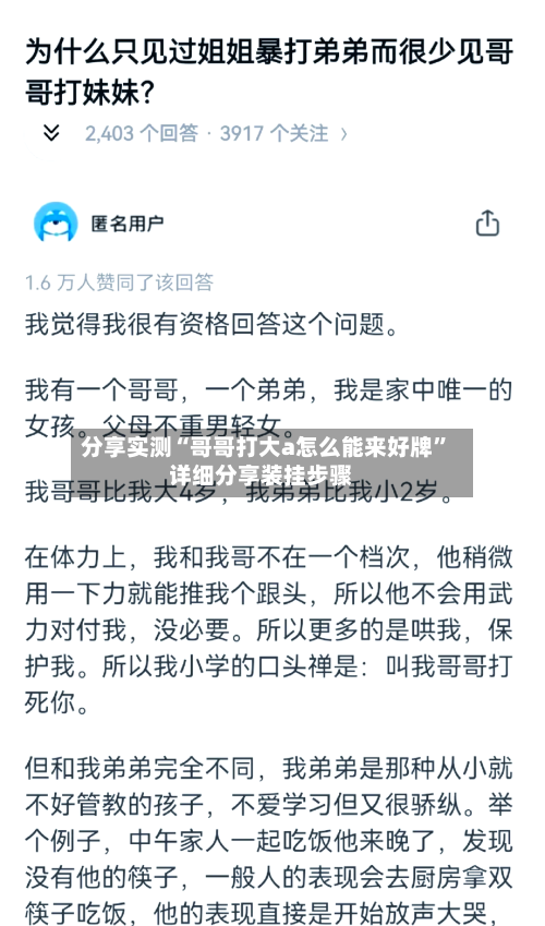 分享实测“哥哥打大a怎么能来好牌	”详细分享装挂步骤-第3张图片